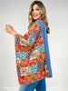 Virgin Mary Print Kantha Poncho Top