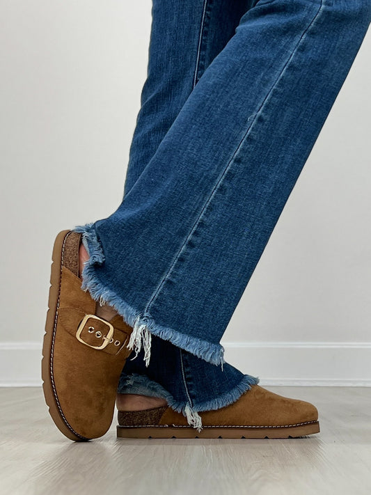 Corkys Day Dream Clogs in TOBACCO FAUX SUEDE