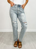 Judy Blue DRIFTER Mid-Rise Stitch Detail Single Cuff Boyfriend Jeans