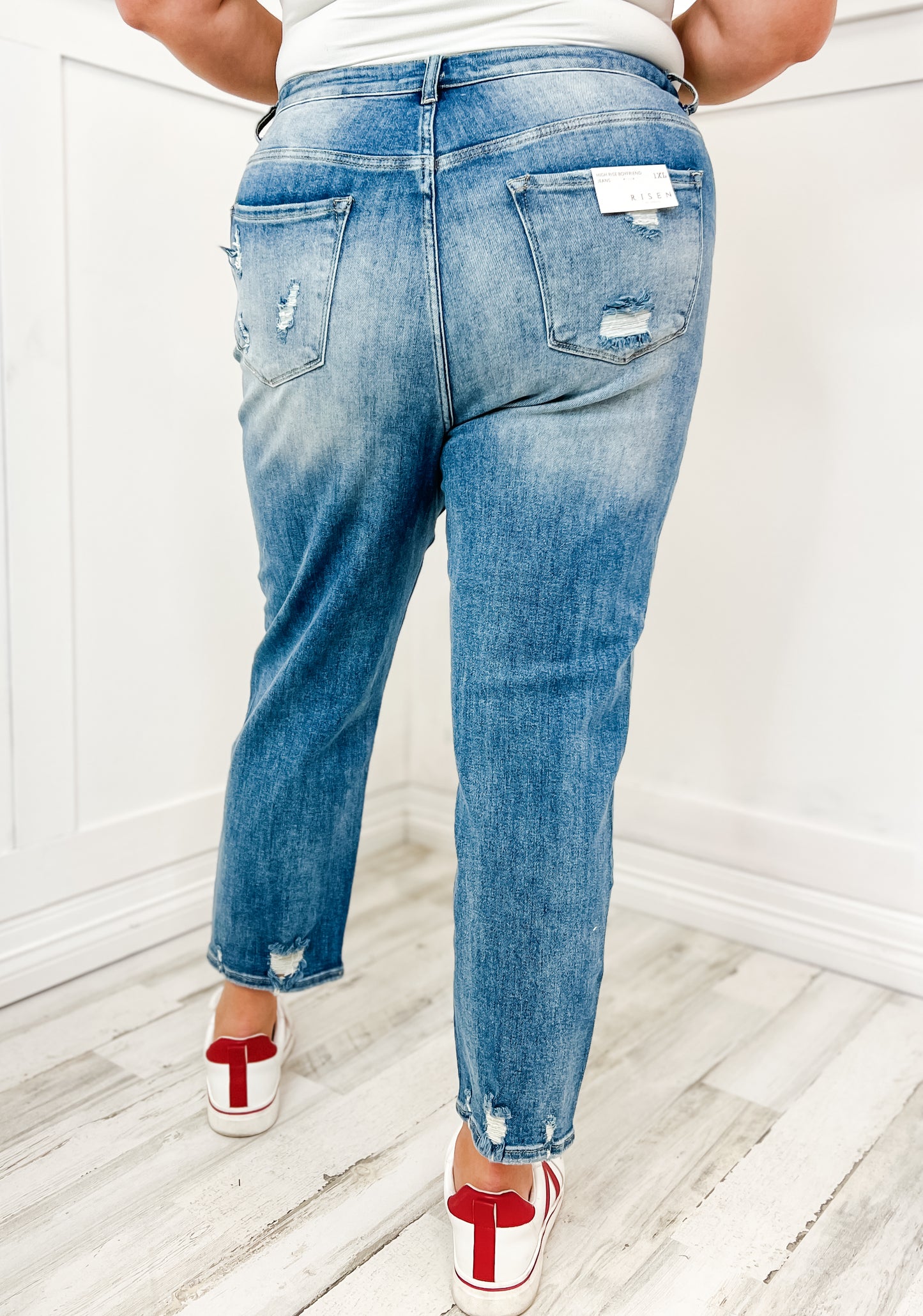The Nova Risen High Rise Boyfriend Jeans