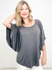 Ready for the Night Dolman Sleeve Top with Rhinestone Embellishments