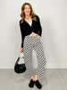 Finish Line Black and White Checkered Barrel Pants