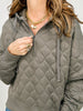 Quilted Quarter Zip Hoodie Jacket