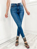Judy Blue TESSA Hi-Rise Cuffed Hem No Distressing Skinny Denim Jeans