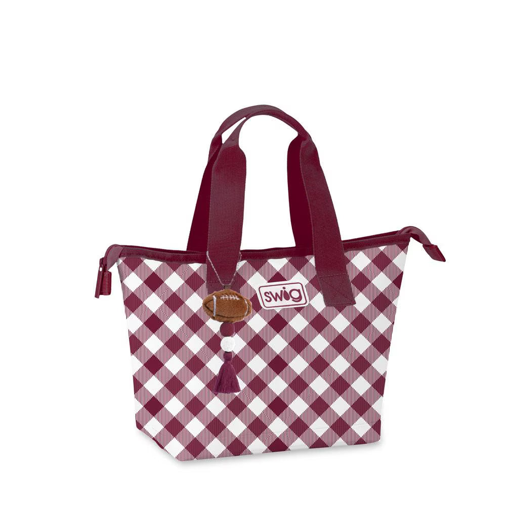 Gameday Gingham Maroon Lunchi Lunch Bag