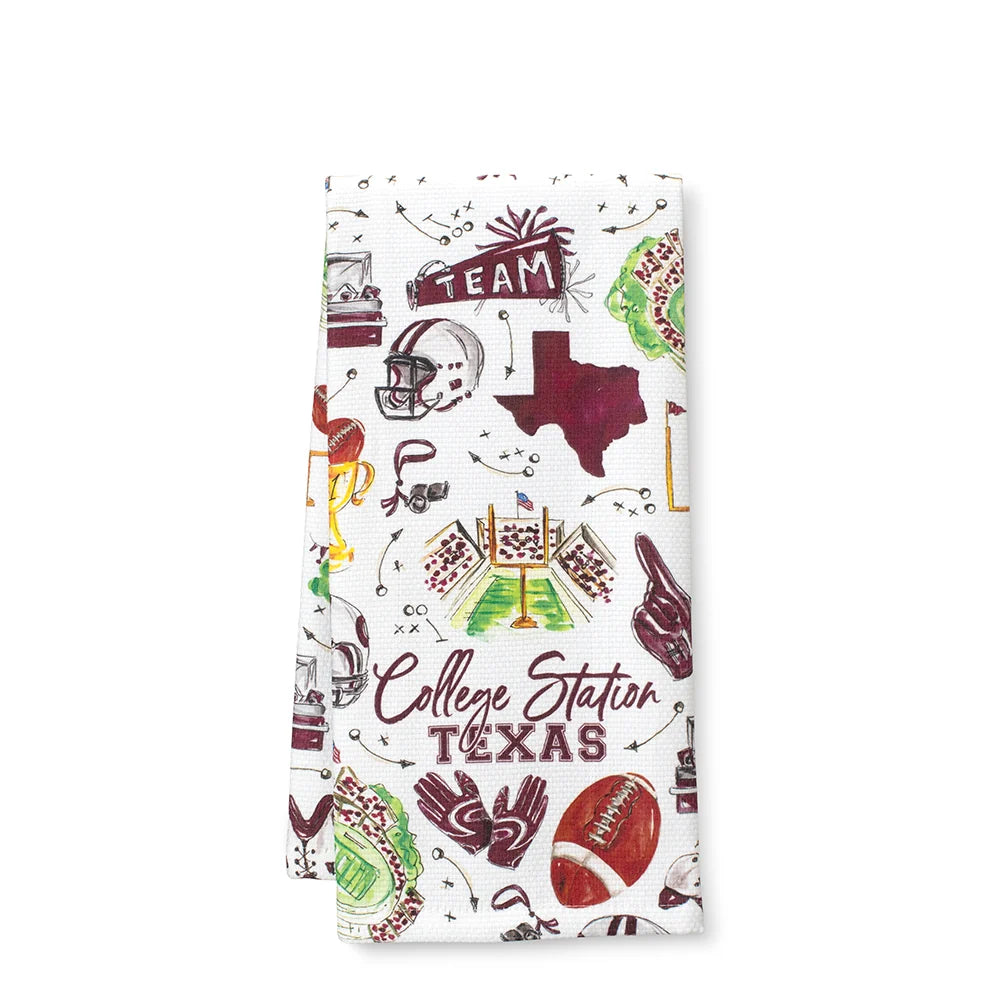 Swig- Tailgate In College Station Tea Towel