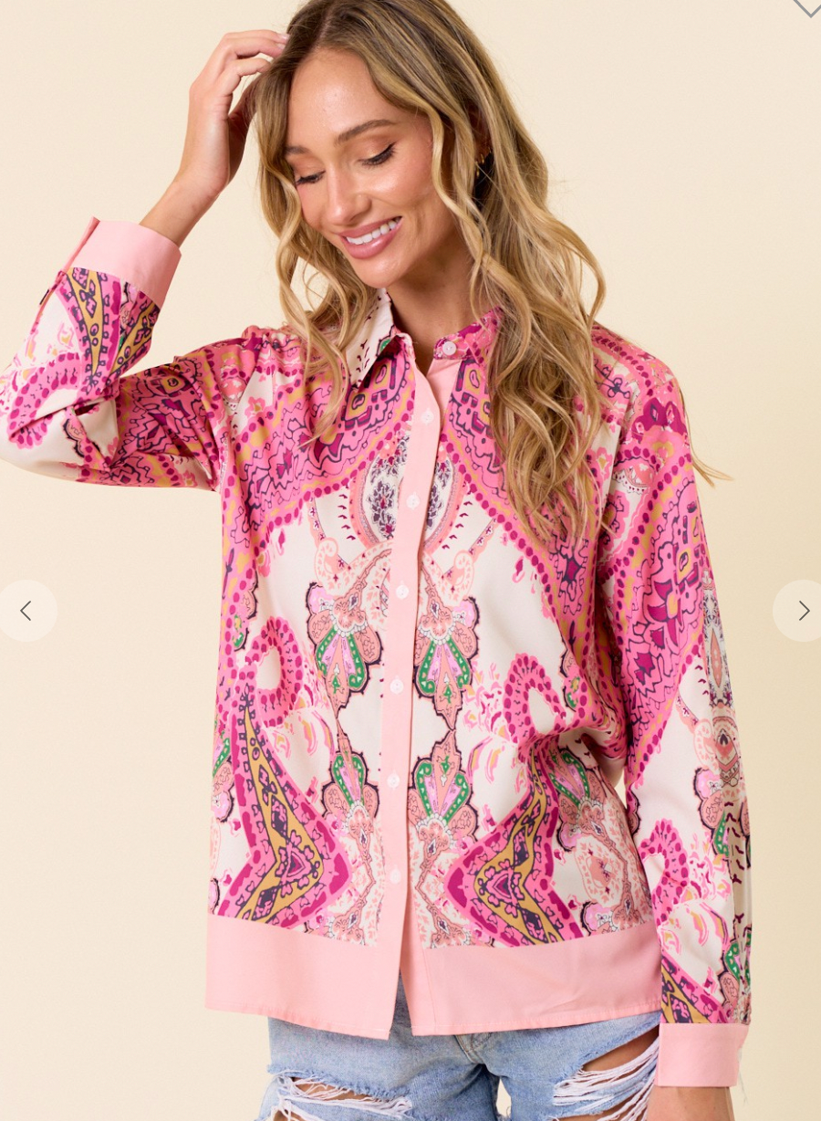 The Perfect Paisley Print Blouse Top
