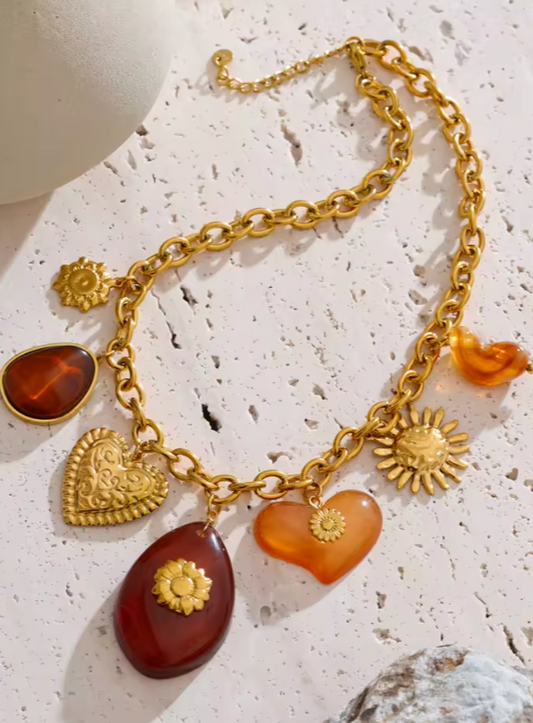 Autumn Resin Charm Necklace