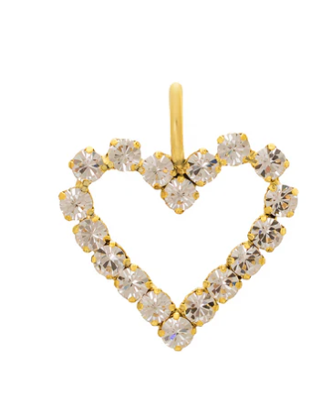 TOVA POP HEART SMALL PENDANT IN CLEAR