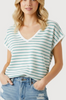 V Neck Striped Sweater