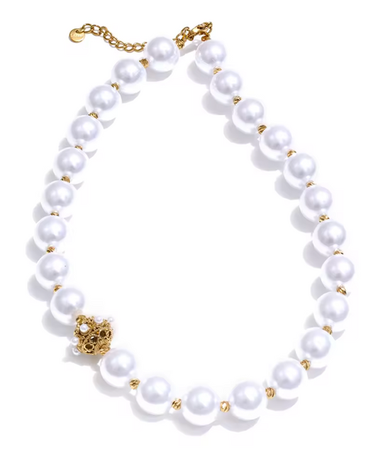 Crown and Pearl Necklace
