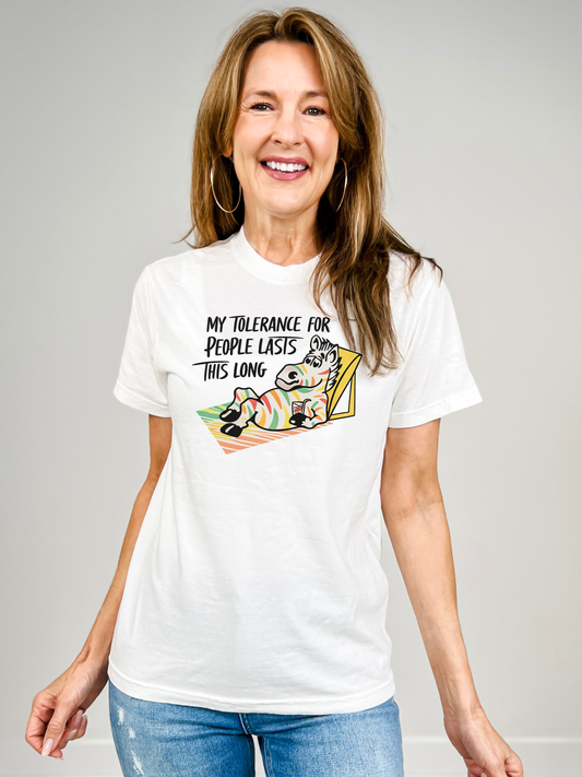 My Tolerance For People Lasts This Long Graphic Tee