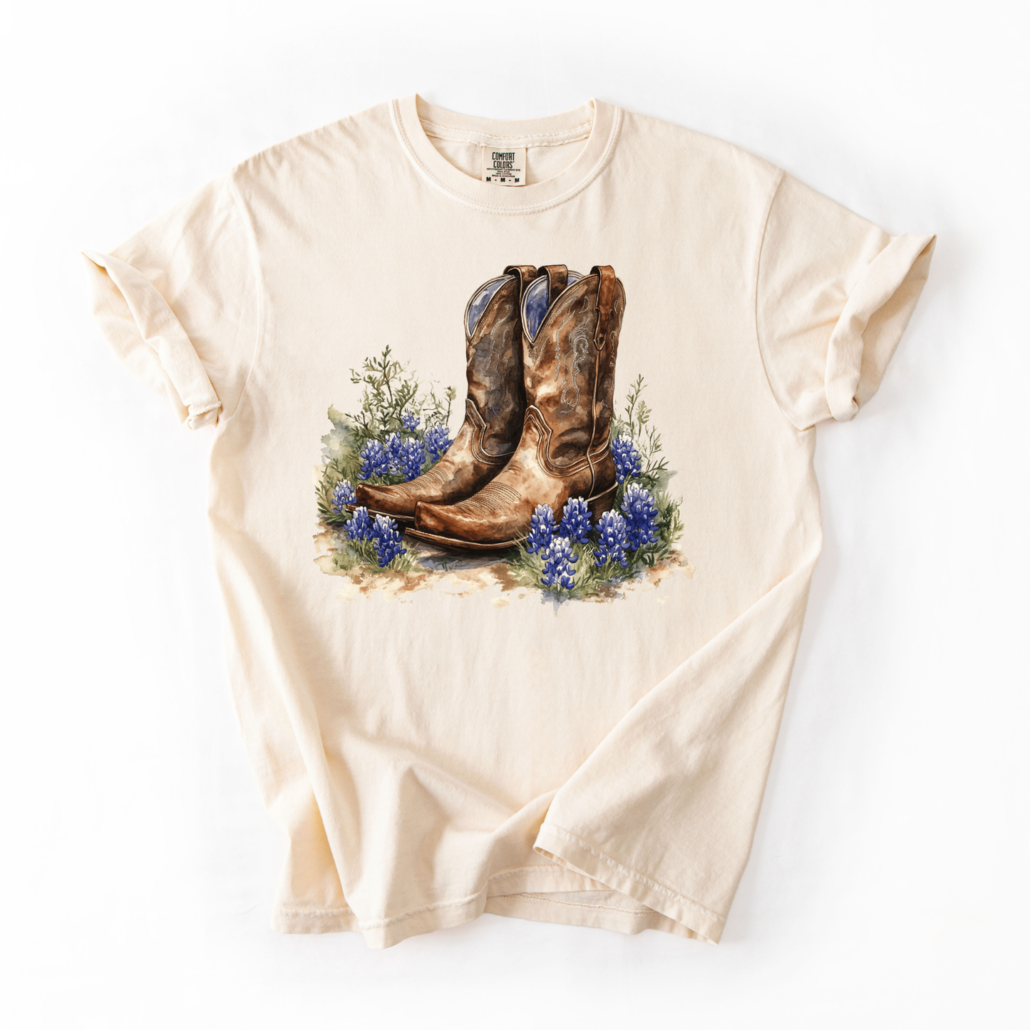 Boots And Bluebonnets Graphic Tee