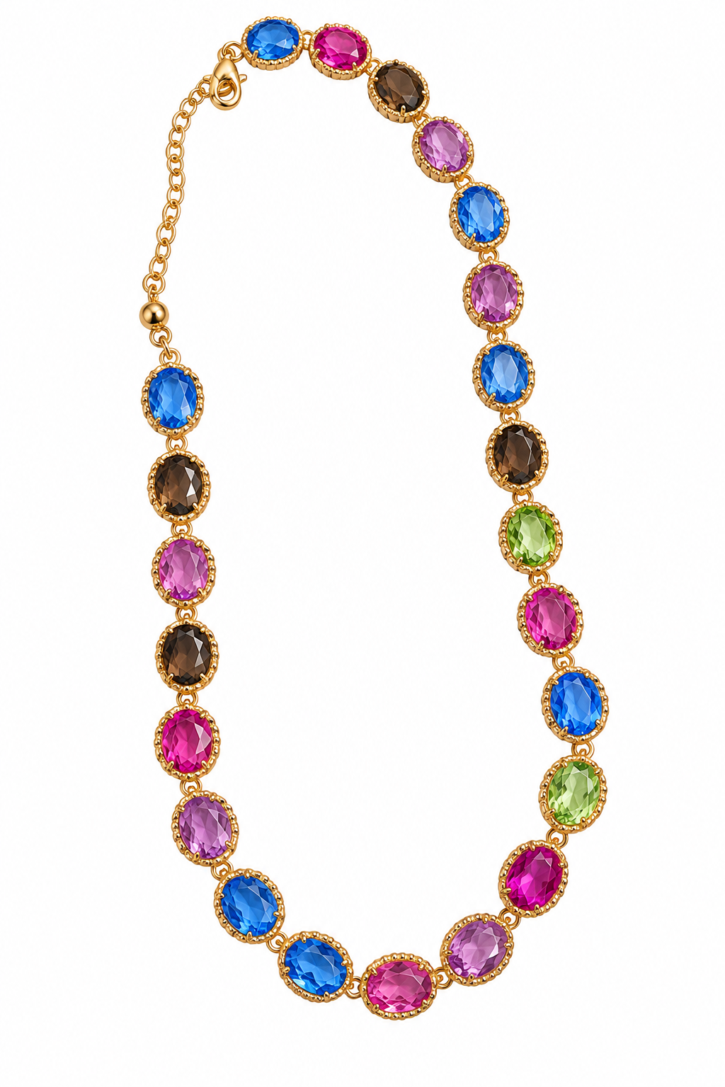 Kira Bezel Cotton Candy Necklace