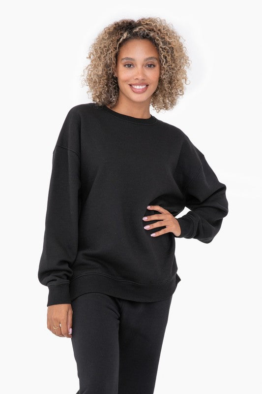 Long Sleeve Oversized Fleece Sweatshirt