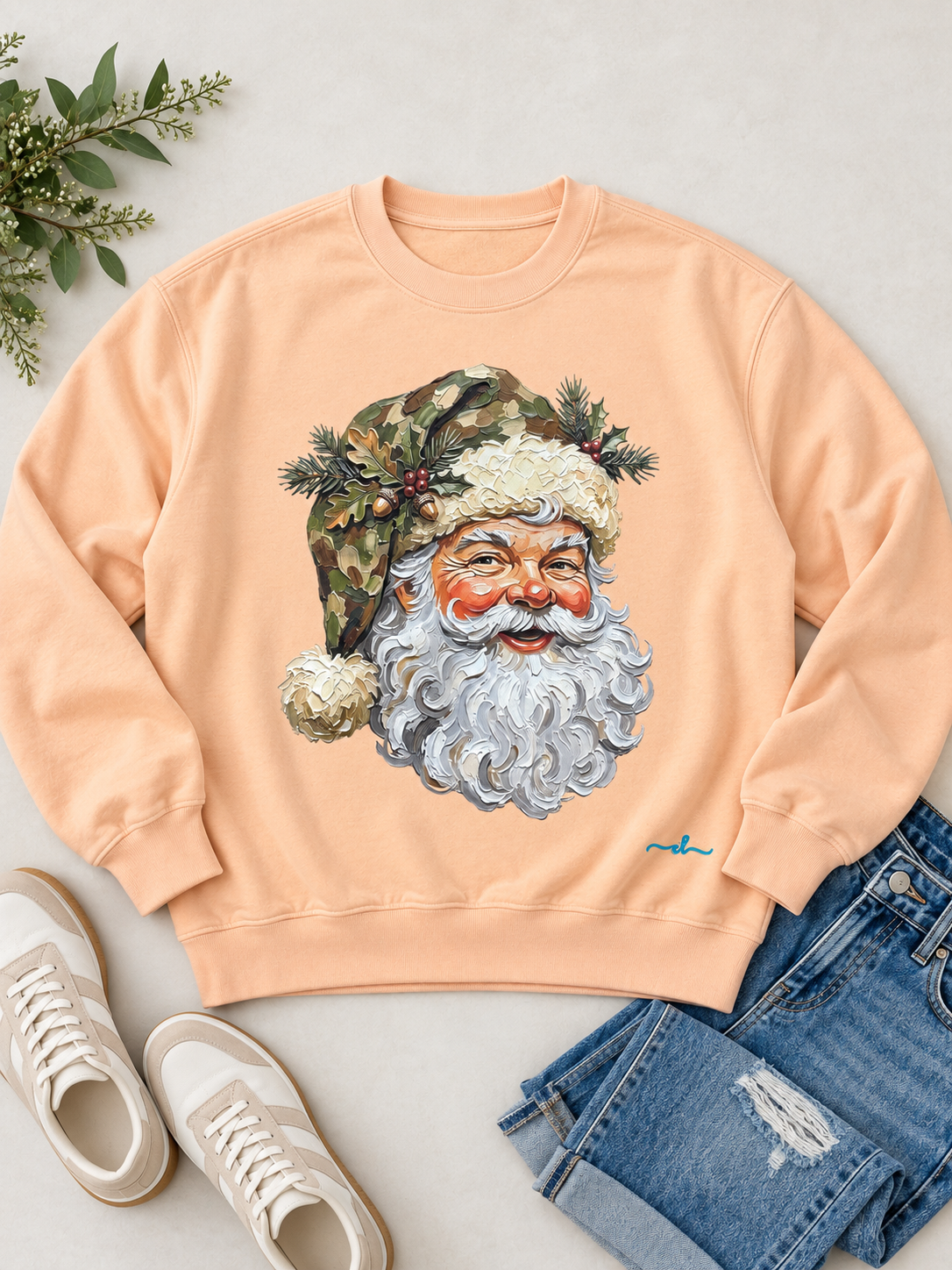Camo Woodlands Santa Graphic