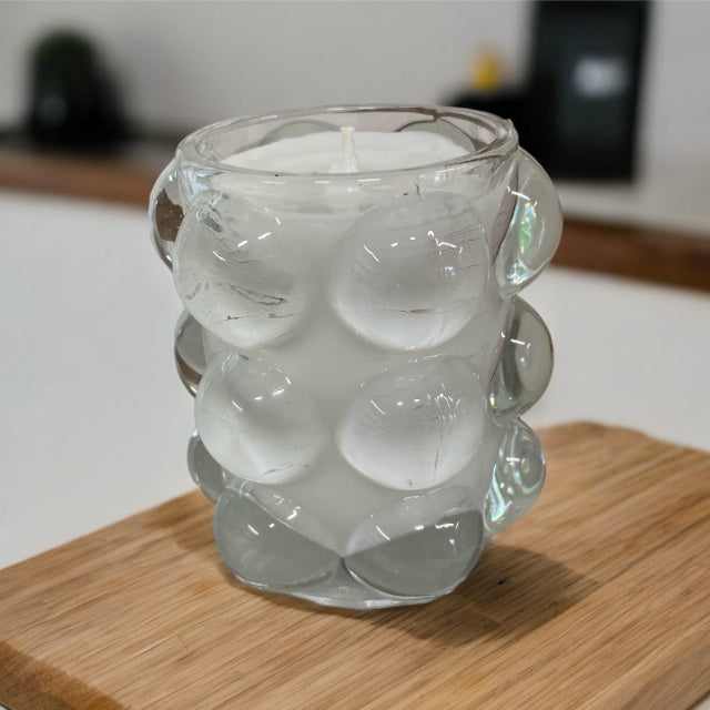 Hobnail Bubble Glass-Blue Citrus Blast