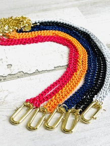Cuban Enamel Chain with Gold Carabiner
