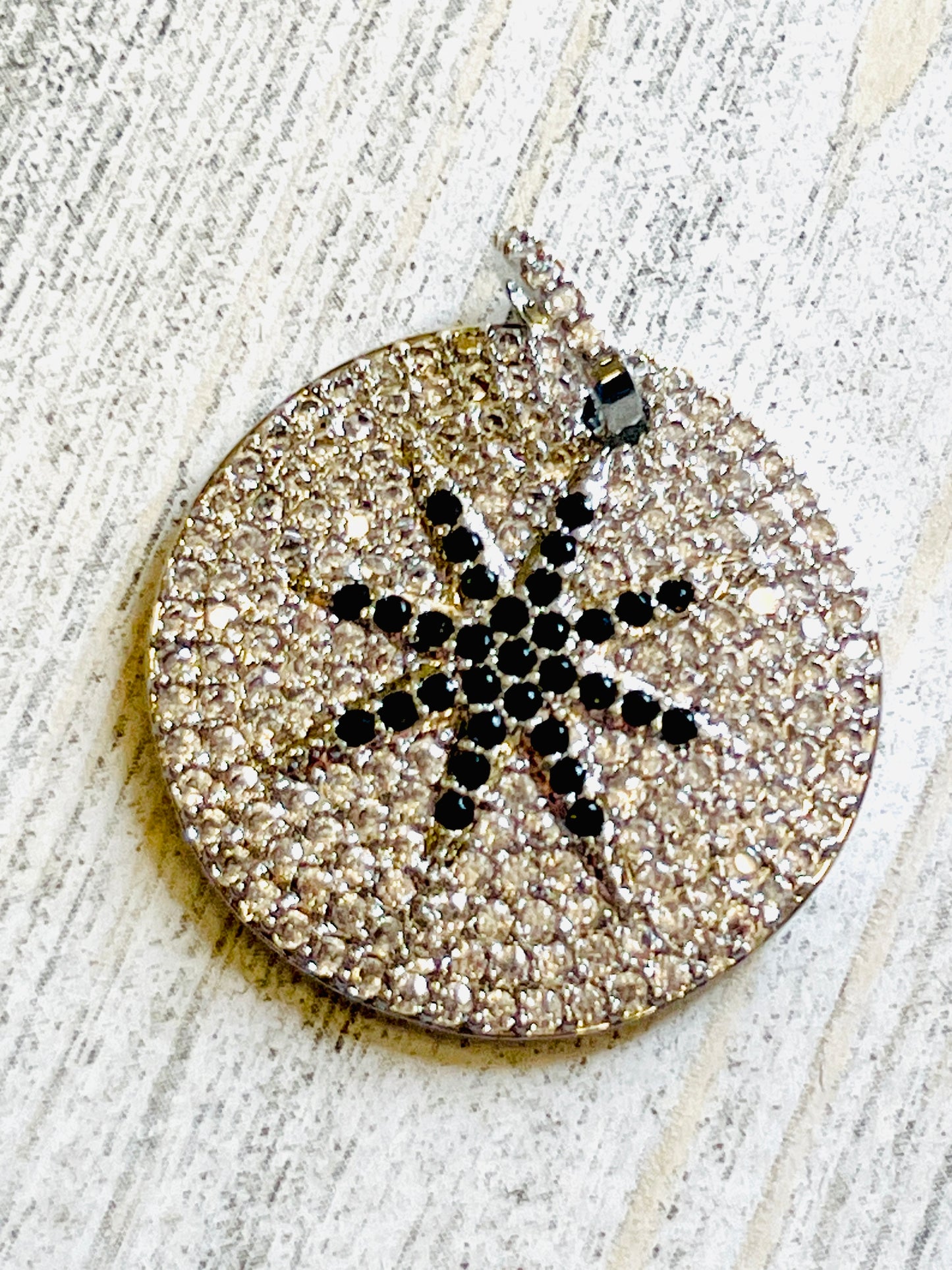 Silver Micro Pave Moon & Star Charm - MYON