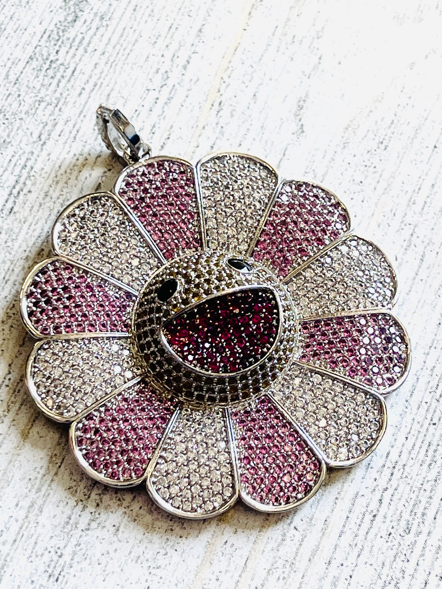 Silver Flower Zircon Charm - MYON