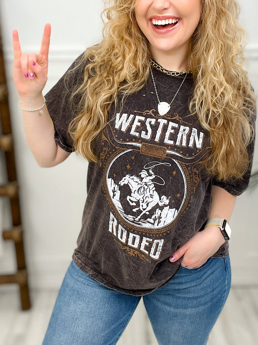 Western Rodeo Mineral Wash Graphic Tee