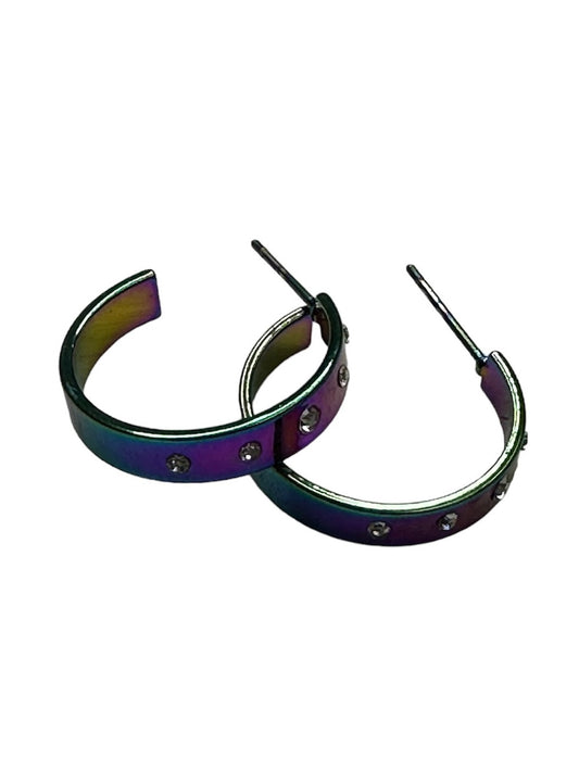 Aurora CZ Mini Hoop Earring