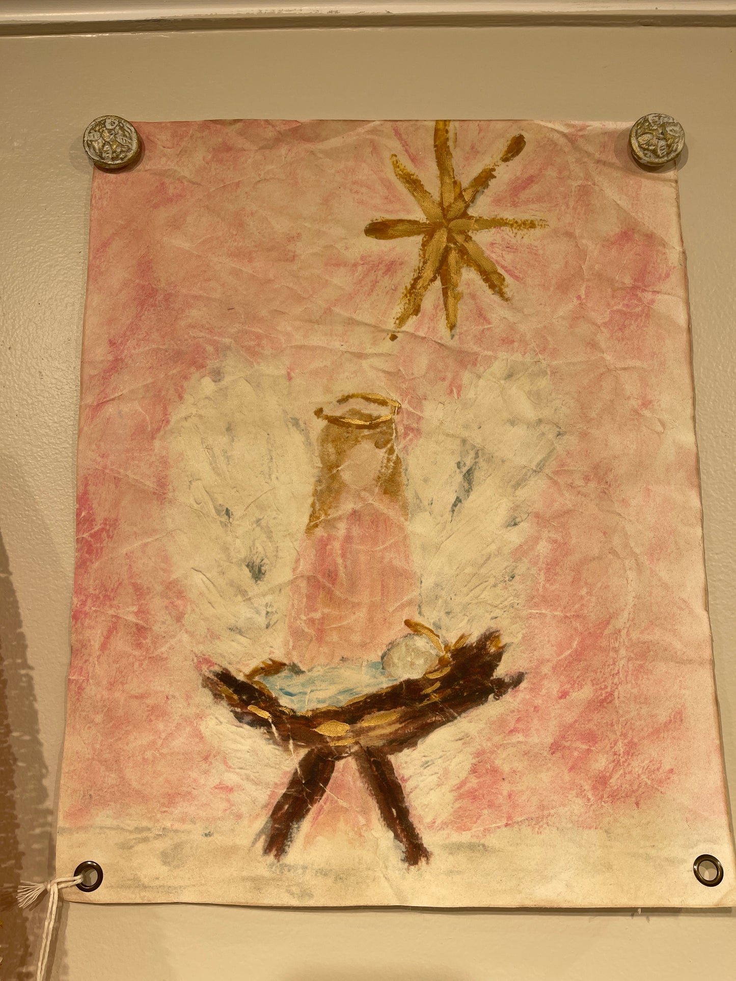 6x6 Paper with Hanger Angel and Manger