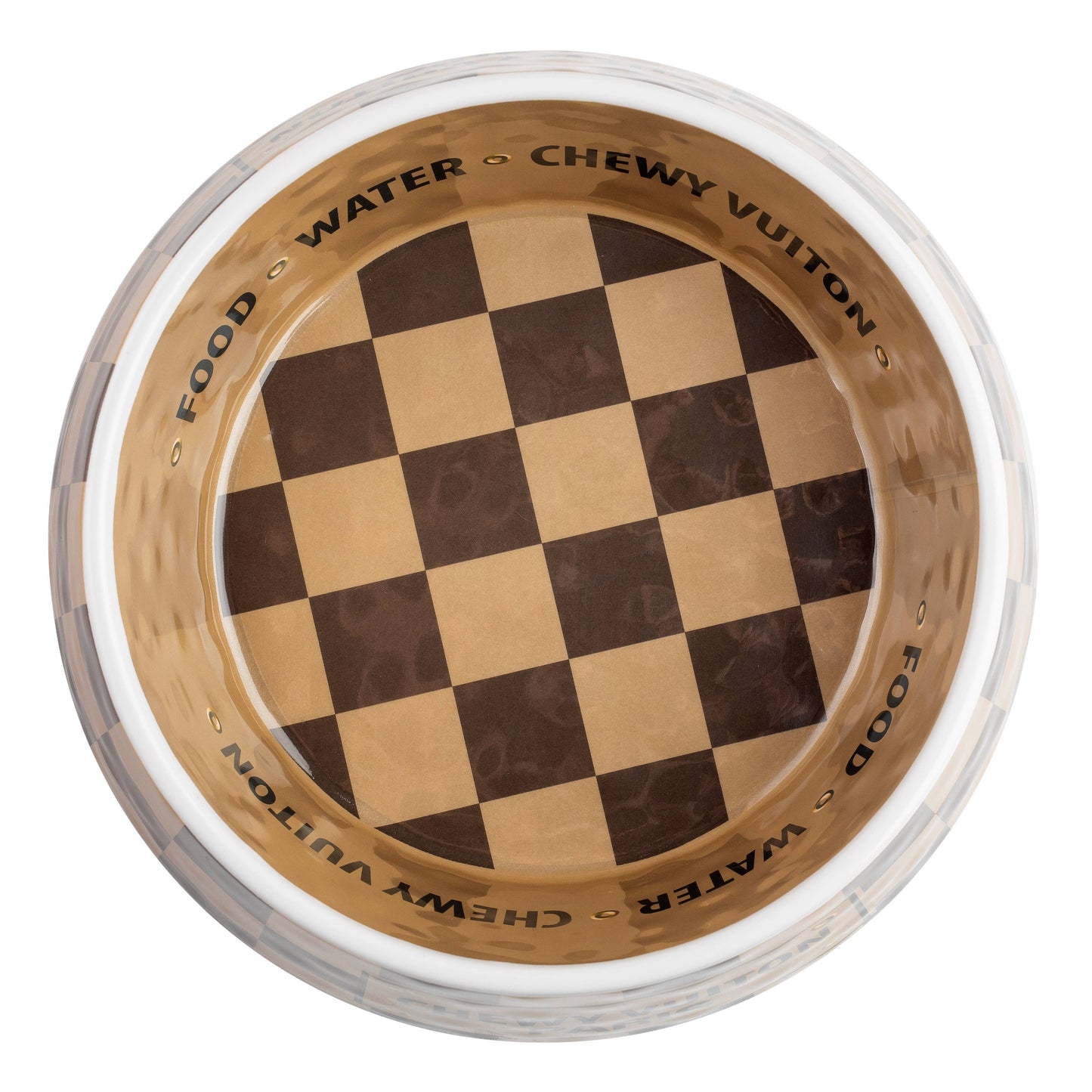 Haute Diggity Dog - Checker Chewy Vuiton Bowl - 3 Sizes!! Dog Bowls: Medium