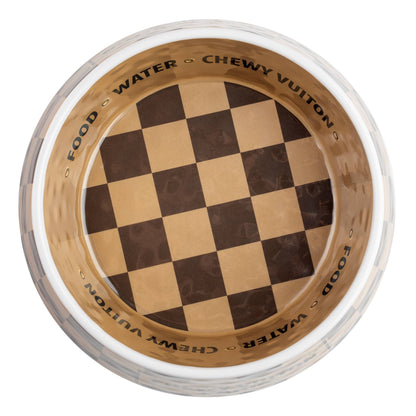 Haute Diggity Dog - Checker Chewy Vuiton Bowl - 3 Sizes!! Dog Bowls: Medium
