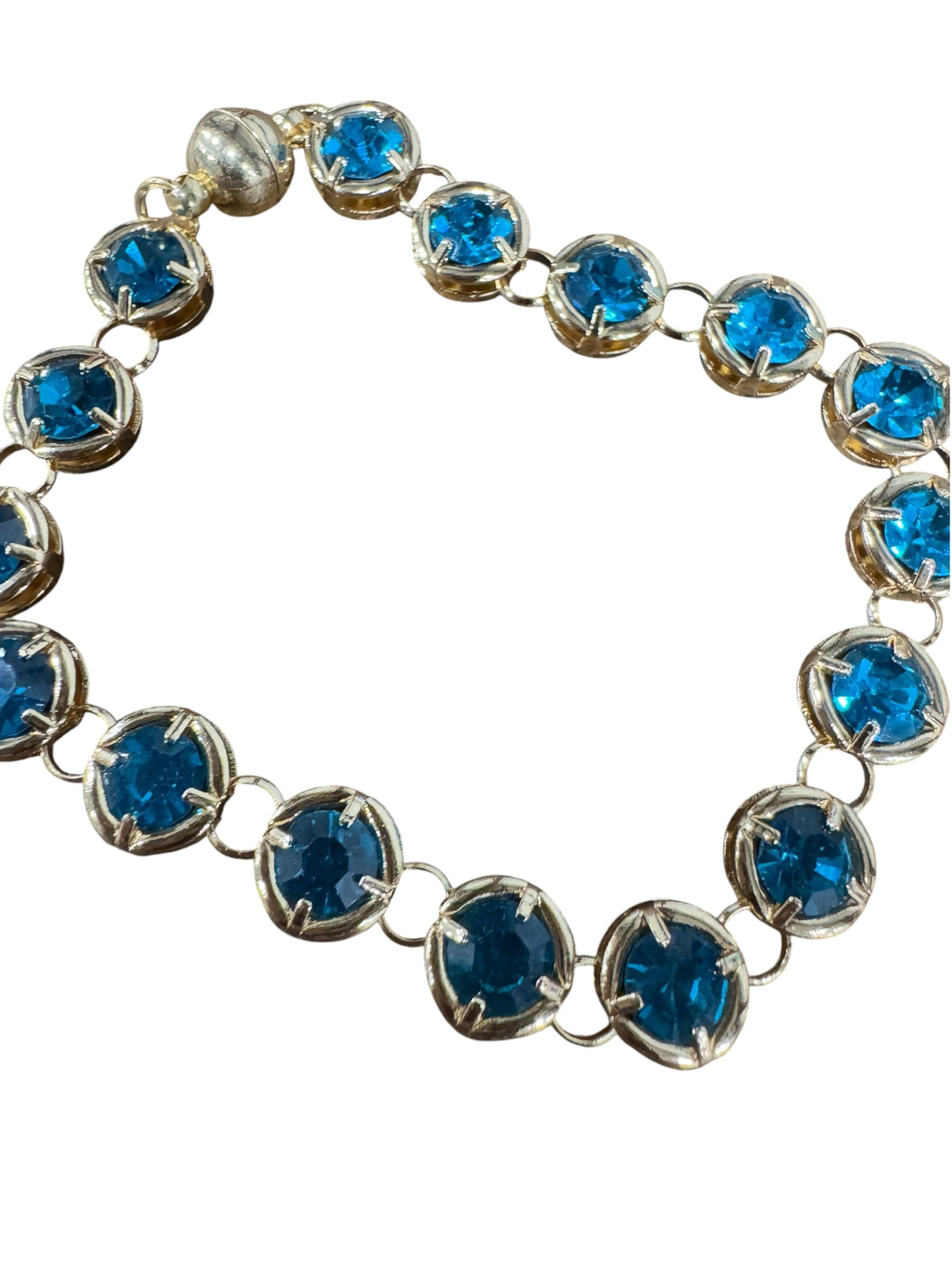 Blue Topaz Wristlet with Blue Crystle