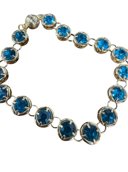 Blue Topaz Wristlet with Blue Crystle