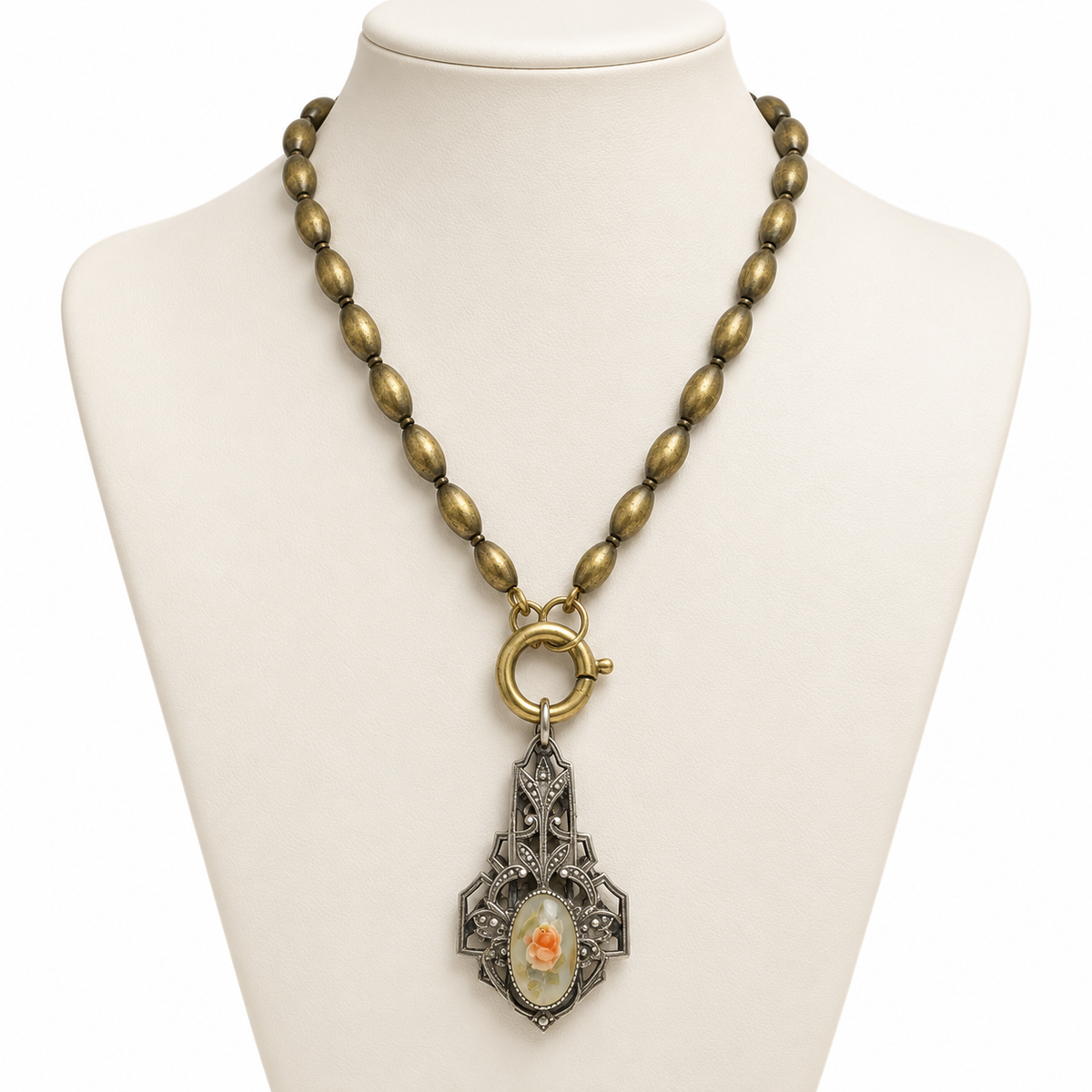 Secret Garden Rose Pendant Necklace