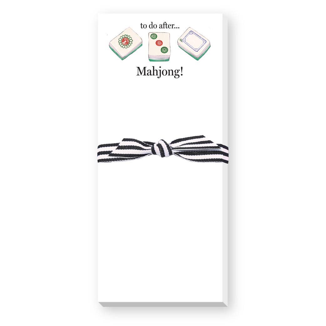 Donovan Designs - TO DO AFTER MAHJONG SKINNIE NOTEPAD
