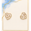 Frosted Enamel Heart Earrings
