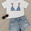 Stars and Stripe Bikini Top Graphic Tee