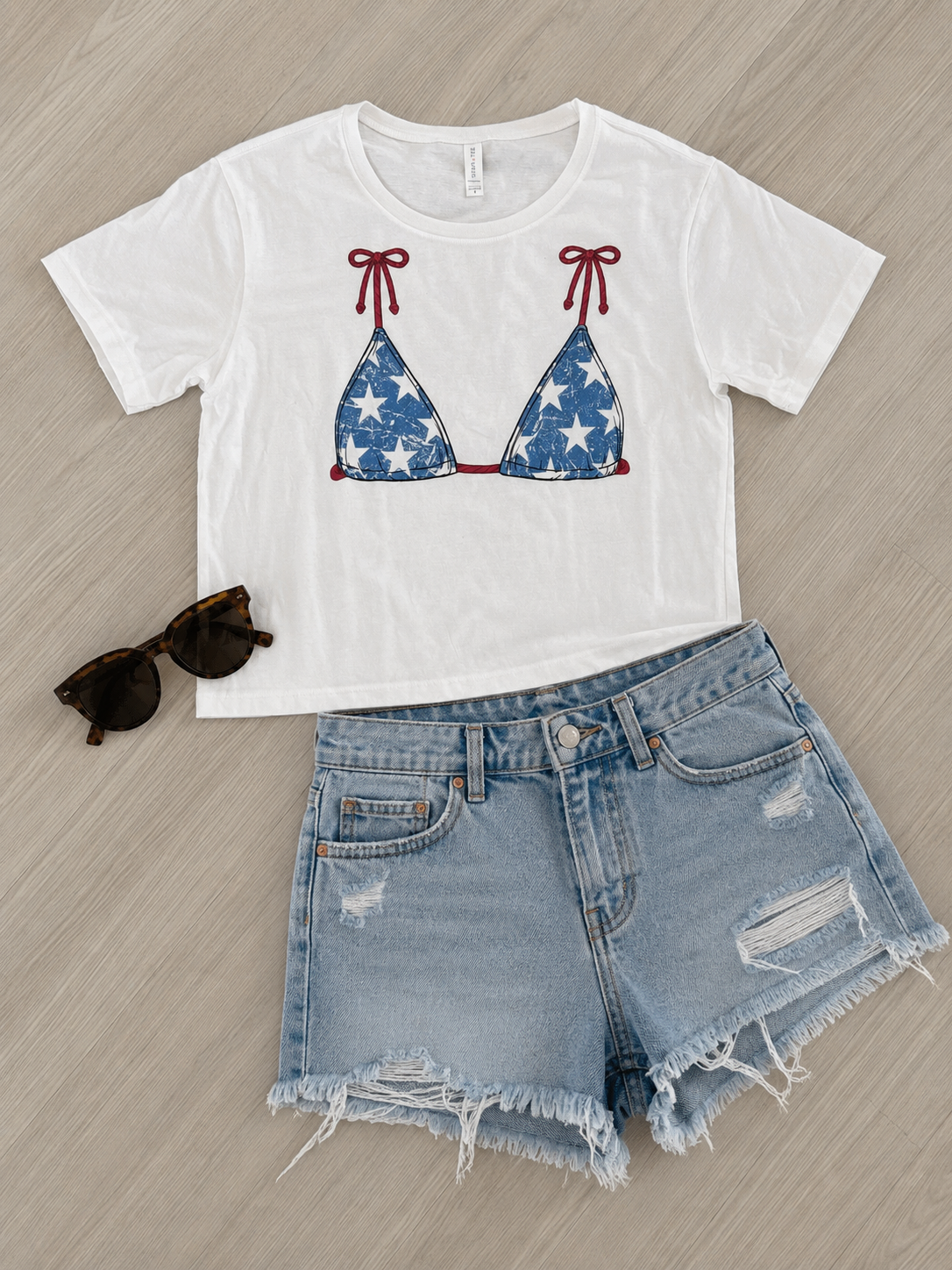 Stars and Stripe Bikini Top Graphic Tee
