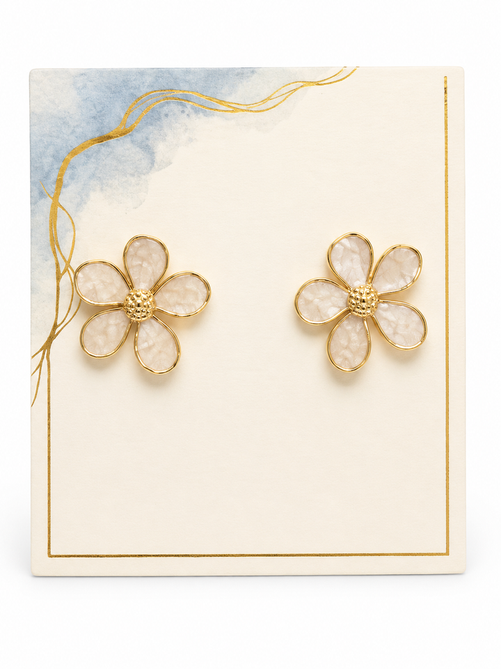 Pearl Flower Earrings