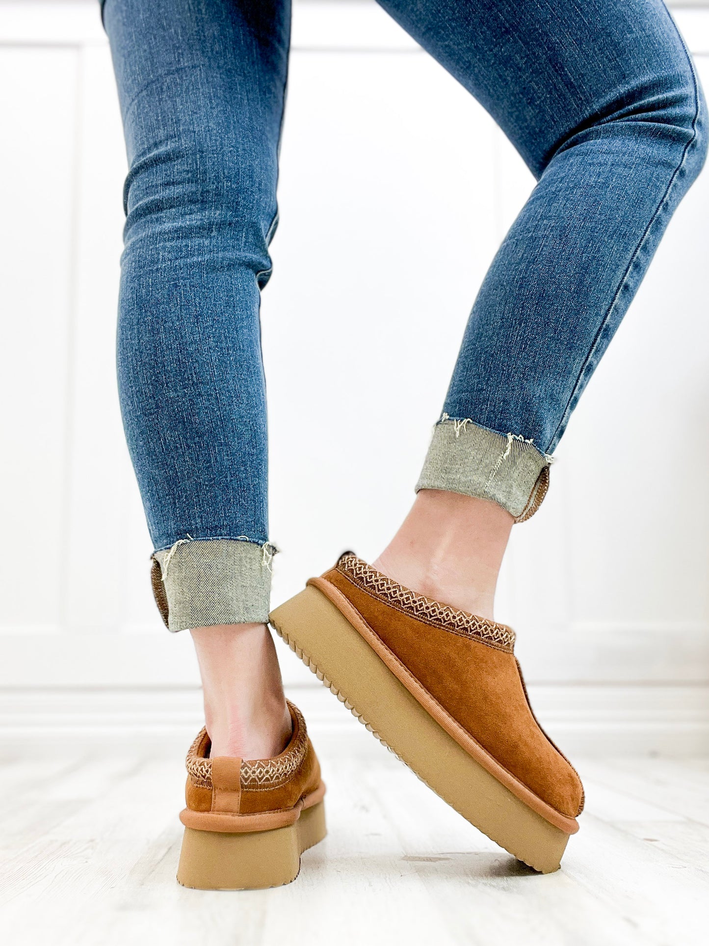 Corkys Pillow Talk Booties in Tobacco Faux Suede