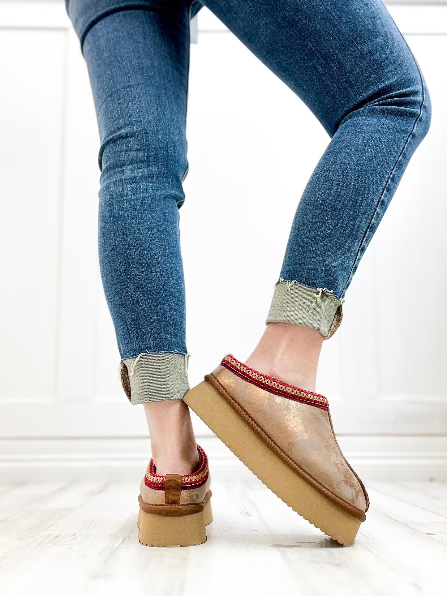 Corkys Pillow Talk Booties in Washed Bronze Metallic