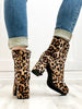 Corkys Slug Bug Booties In Leopard Velvet