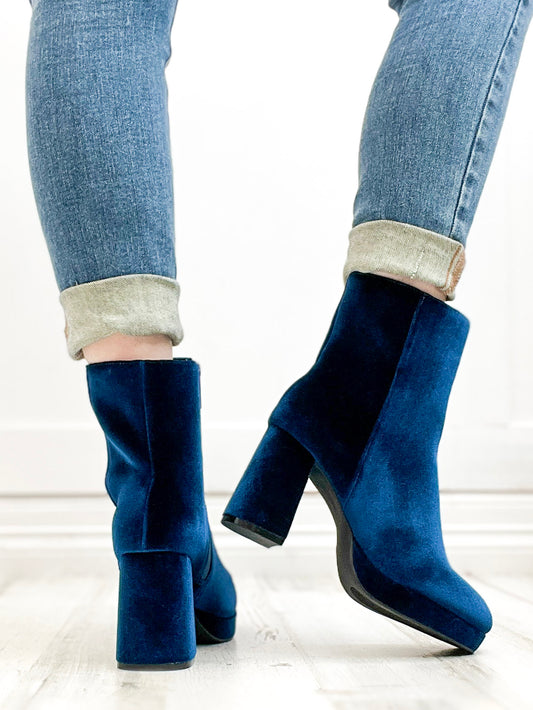 Corkys Slug Bug Booties In Teal Velvet