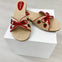 Strawberry Print Slide Sandals