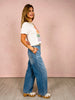 Judy Blue BIRDIE Hi-Rise Featherweight Baggy Elasticated Waistband Jeans