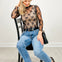 Floral Lace See Through Long Sleeve Top