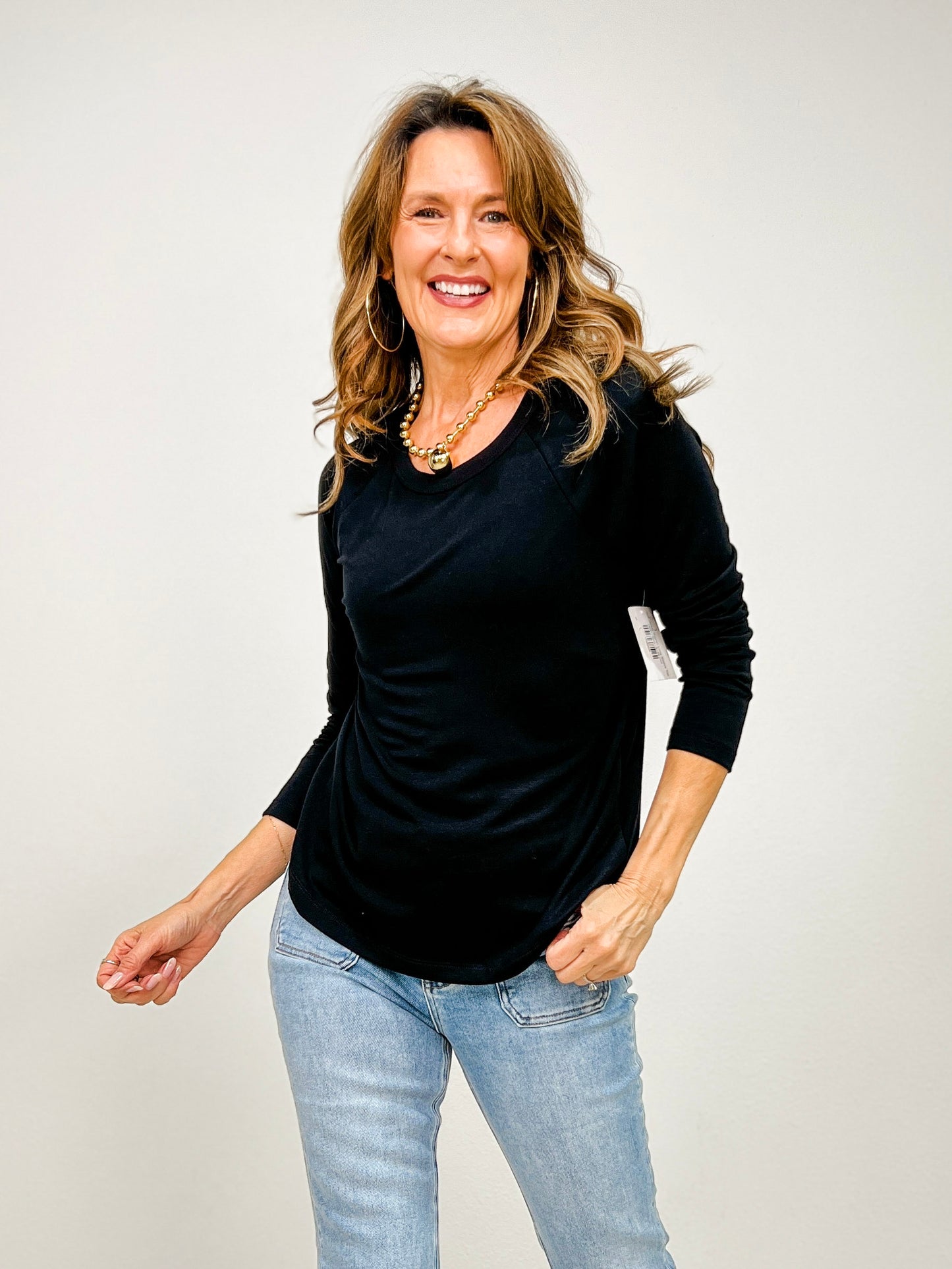 Soft Jersey Raglan Long Sleeve Top
