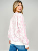 Double Line Floral French Terry Sweatshirt