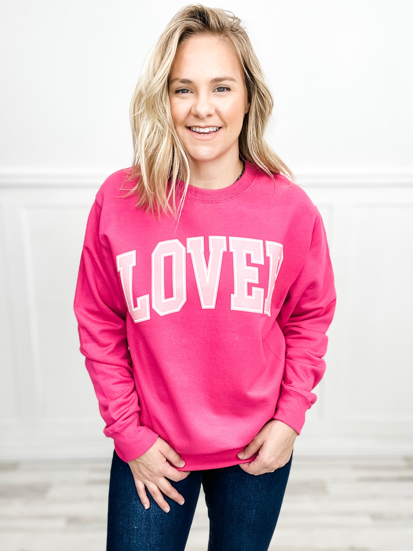 Lover Pink Sweatshirt Top