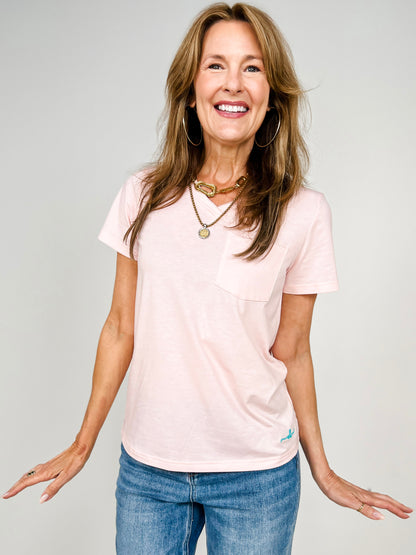 Modern Pocket Tee – Lightweight Everyday V-Neck Top