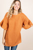 Ruffle Sleeve Sweater Tunic