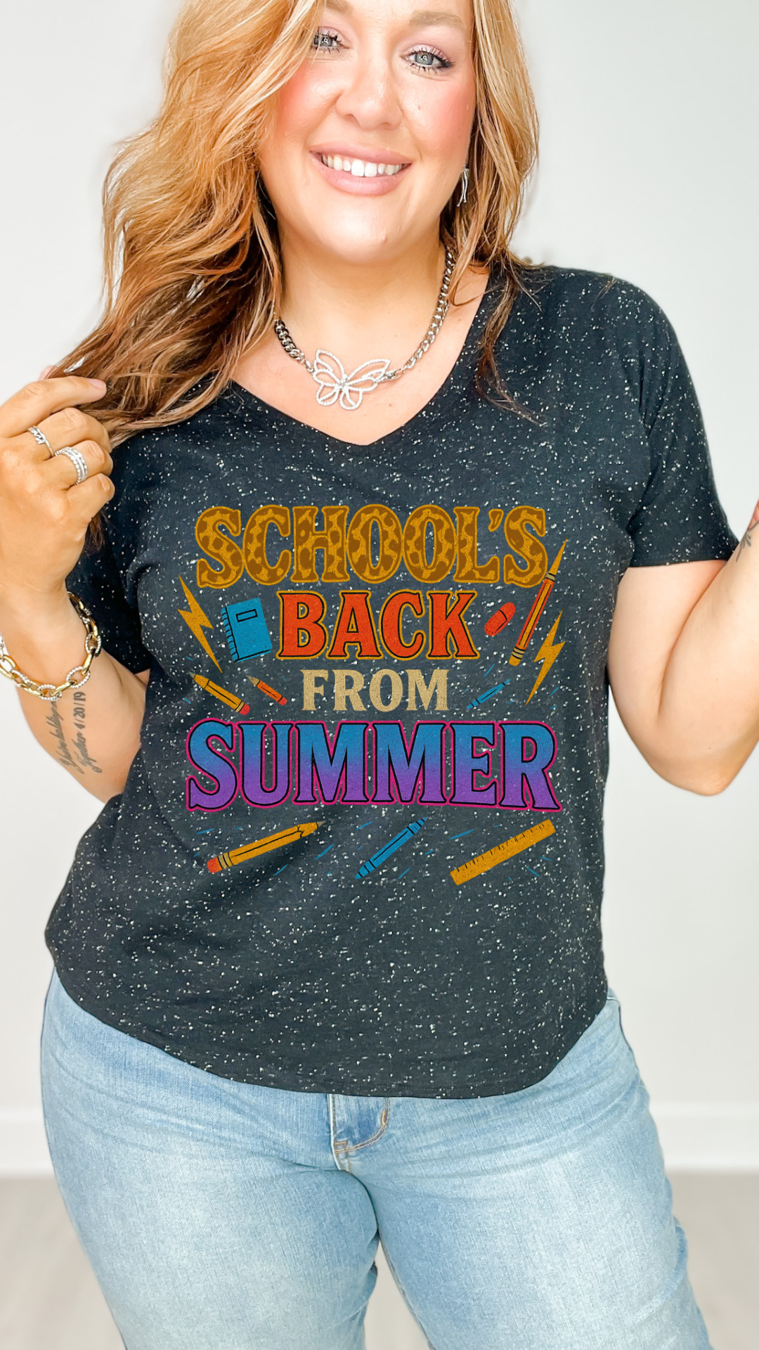 Schools Back From Summer Foil Graphic Tee
